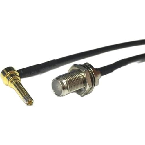 New Wireless Modem Wire F Female Jack Switch MS156 Right Angle Connector RG174 Cable 20CM 8" Wholesale Fast Ship