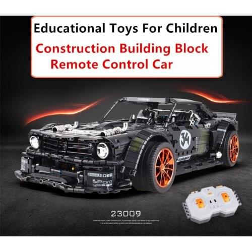 New RC Racing Building Block Bricks With Motor power combination Light line educational toys for children Building block RC Car
