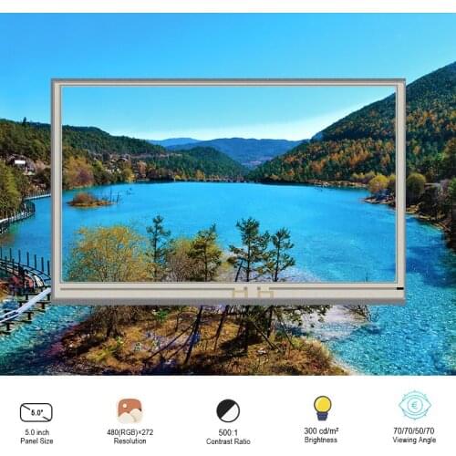 Original 5 Inch LVDS LCD screen AT050TN33 Resolution 480*282 Brightness 300 Contrast 500:1