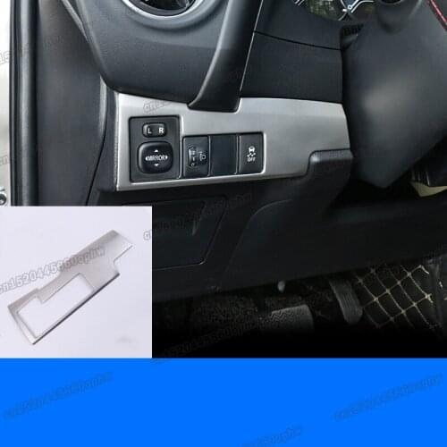 Lsrtw2017 stainless steel car headlight control panel trims for toyota corolla 2017 2018 Facelift E170