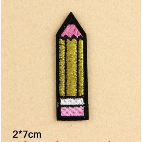 Pencil Punk Iron On Patch Clothes Patch For Clothing Boys Embroidered Patch Garment Apparel Accessories