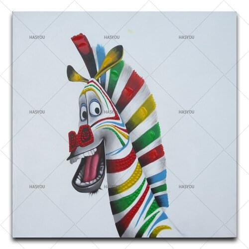 Hand Painted Zebra Oil Painting On Canvas Animal Art Canvas Painting Zebra Wall Pictures Living Room Childrens Home Wall Decor
