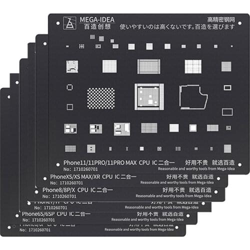 BGA Reballing Stencil Ball Soldering Net Plate for iPhone X XS MAX XR 11 Pro Max 6 6s 7 8 Plus CellPhone Logic Board Repair Tool