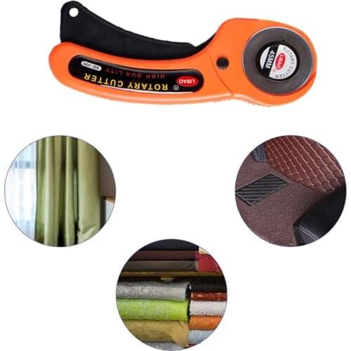 Oauee 45mm Rotary Cutter Leather Cutting Tool Fabric Cutter Circular Blade DIY Patchwork Sewing Quilting Fit Olfa Cut