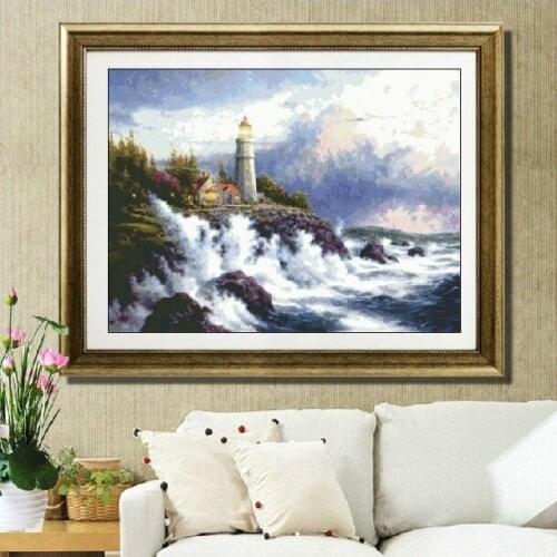 Embroidery Package Best Quality Cross Stitch Kits Unopen New Luxurious The Beacon Tower City Free shipping