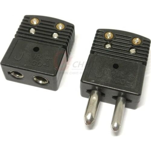High Quality J-Type Black Standard Male And Female Plug Thermocouple Connector