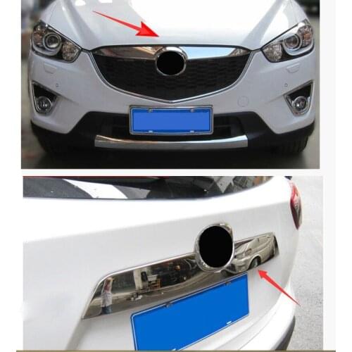 Bright chrome Stainless Rear & Front Bumper molding moulding trim decoration Protector trunk Lid Grille Trims For Mazda CX-5 CX5