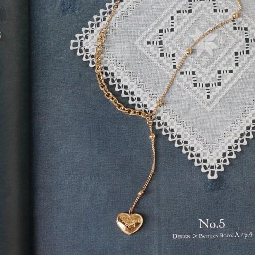 YUN RUO 18K Gold Color Vintage Heart Tassel Pendant Necklace Woman Jewelry Fashion Titanium Steel Accessory Not Change Color