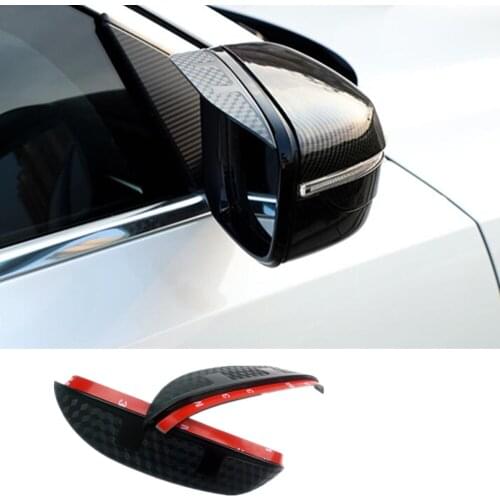Stick Rear Rearview Glass Mirror Trim Rain Eyebrow Shield Sun Visor Shade Plastic Frame For Hyundai Tucson 2015 2016 2017 2018