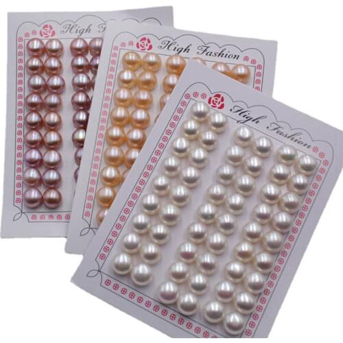 Natural Freshwater Pearl Half Drilling Pearl Earrings For Women Gifts White Pink Purple Pearl 2-12mm Half Drilled Pearl Earring