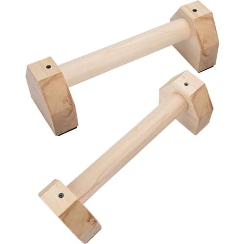 1 Pair Wooden Fitness Sport Push Up Stands Pushup Bars Gym Exercise Training Chest Bar Hand Grip Trainer For Body Building