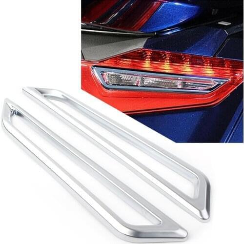 1Pair Motorcycle Chrome Taillight Rear Tail Lamp Trim Accents For Honda Goldwing GL1800 2018 2019 2020 2021 Gold Wing GL 1800