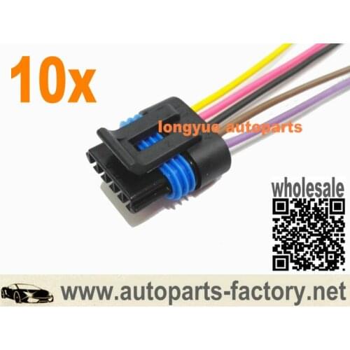 Longyue 10pcs Engine EGR Position Sensor Connector Wiring Harness