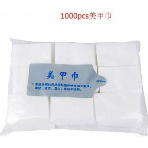 1000 Nail Polish Remover Cleaner Wipes Acrylic UV Gel Tips Cotton Pads Lint Free