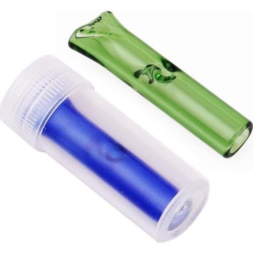 2Pcs Tobacco Glass Filter Mouthpiece Tips Storage Box Cigarette Holder Rolling Paper Smoking Weed Accessories Pipas Fumar Hierba