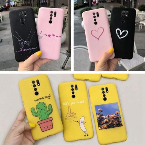 Phone Bag Case For Xiaomi Redmi 9 NFC Case Cute Pattern Soft TPU Silicone Cover For Redmi 9 Fundas Xiomi Redmi 9 Shockproof Case