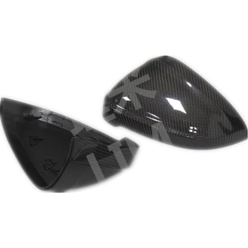 For Audi A4 S4 B9 8W A5 S5 8T F5 2017 Real Carbon Fiber Side Door Mirror Wing Mirror Cover Replacement Car Accessories