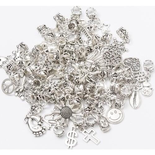 Europer fashion hot sell diy Macroporous pendant Beads Fit European Bracelet necklace mixed design Fit Charm Bracelet