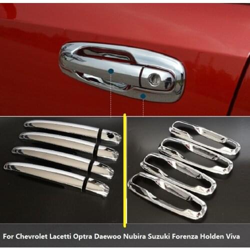 Chrome Door Handle Cover Stickers Car Styling For Chevrolet Lacetti Optra Daewoo Nubira Suzuki Forenza Holden Viva