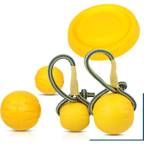 EVA Pet Ball Train Dog Toys To Wear Rope Solid Elastic Balls Train Dogs To Throw Dog Bite Balls Dog Toys for Large Dogs