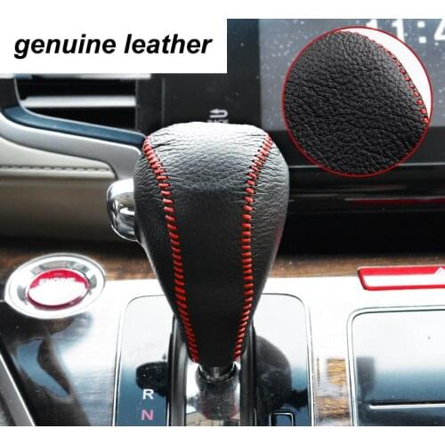 Lsrtw2017 Leather Car Gear Shift Knob Cover for Honda Odyssey 2009-2020 2009 2014 2012 2013 2019 2018 2017 Lever Accessories