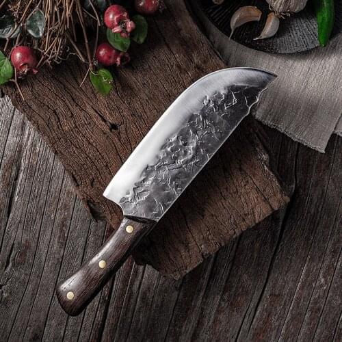 Liang Da 5CR15mov Stainless Steel Handmade Forged Kitchen Knives Meat Cleaver Vegetable Chopper Kitchen Chopping Knife Cutter