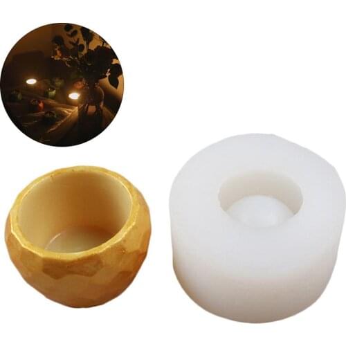 Plaster Silicone Succulent Pot Cement Cement Pot Candle Holder Mold Succulent Plants Concrete Pot Set Home Decor Desk Ornament