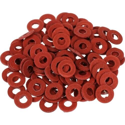 Brand New SODIAL(R) 100PCS Red Motherboard Screw Insulating Fiber Washers