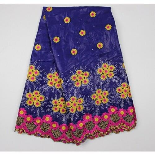 African lace dress with stones Guinea Popular bazin riche lace Fabric Embroidered brocade cotton material for dress making