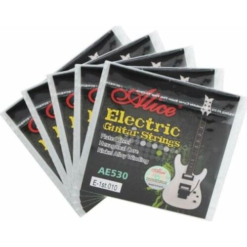 Original ALICE AE530 Electric Guitar Strings 5Pcs Single Guitar Strings Electric Guitar Top E Plain Steel Gauges Hexagonal Core