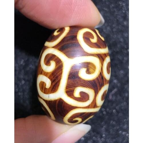Treasure Talisman Magic Power Tibetan Old Agate Endless Love totem dZi Bead Totem Amulet LZK timestown