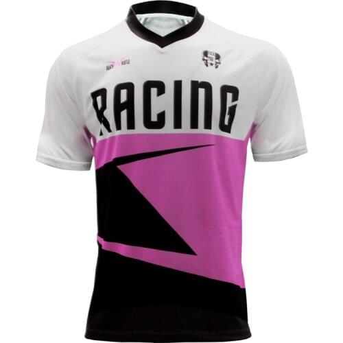 Mountain Bike Women Shirt MTB Tops Downhill Jersey Mens Motorcycle Jersey breathable Short Sleeve Heat Transfer Print T-Shirt