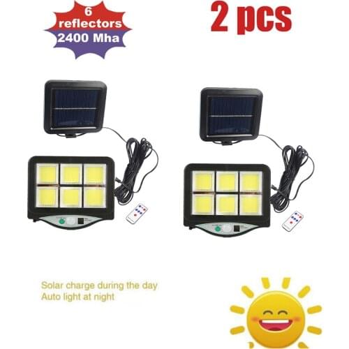 2pcs seperable 120 LED Solar Power Wall Light PIR Motion Sensor Outdoor Street Lamps IP65 Waterproof Garen Lamp Solar Light Outd