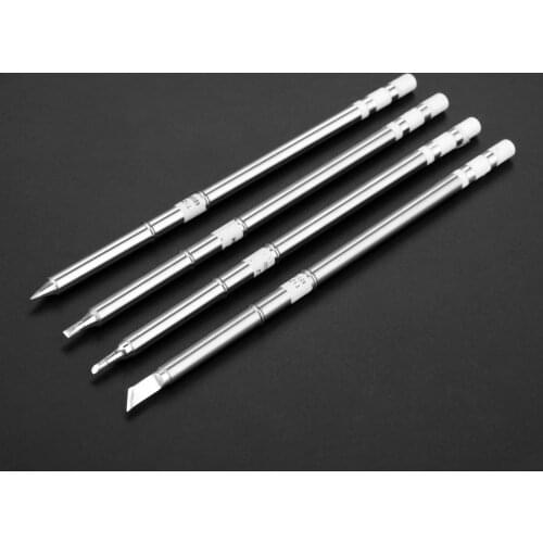 4pcs T12 Solder Iron Tip For HAKKO FX-950 FX-951 FX-952 FM-202,Soldering Rework Station T12-K, T12-B, T12-BC2, T12-D24