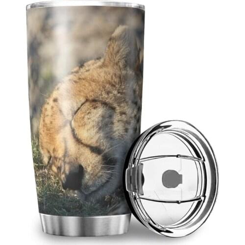 600ML Stainless Steel Thermal Cup Various Animals Printing Water Bottle Steel Leak-proof Car Water Cup Travel Sport Mug