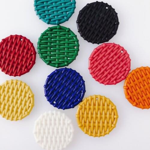 8 pieces / lot DIY new Round plastic pendant Earring Accessories