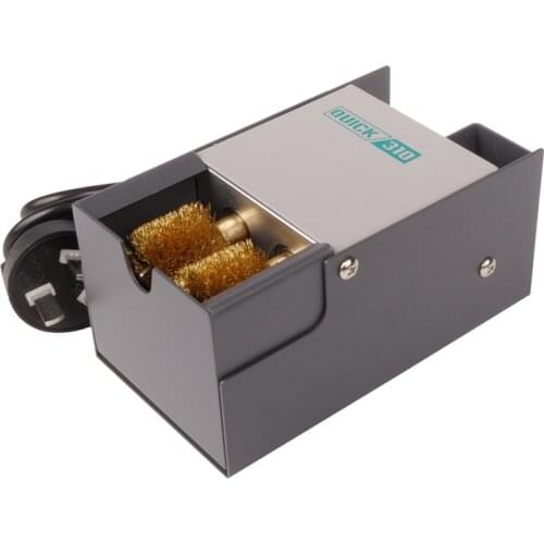 QUICK310 Tip Cleaning Machine Soldering Iron Automatic Cleaner Soldering Nozzle Electric Cleaning Machine Brush