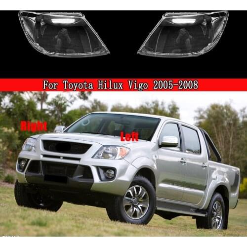 Auto Light Caps For Toyota Hilux Vigo 2005~2008 Front Lamp Shade Headlight Mask Headlights Shell Lampshade Cover Lens Glass