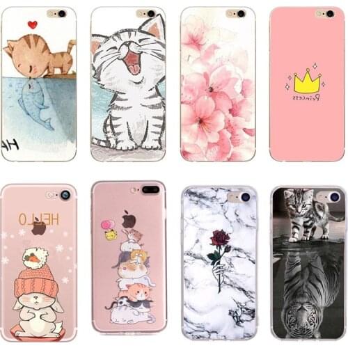 Case for IPhone X XS 7 7P 8 8P 6 6s 5 5S SE2020 Soft Silicone IPhone Case 3D Cute Cartoon Fashion Brand Animal Back Cover