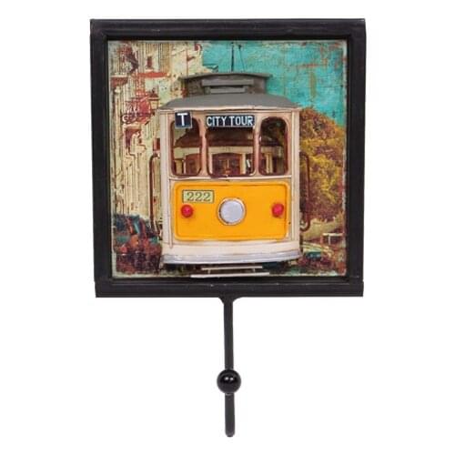Decorative Metal Hanger Tram Decorated - Cafe, Restaurant, Hotel Door Wall Lettering - Gift, Trinket Quality Material