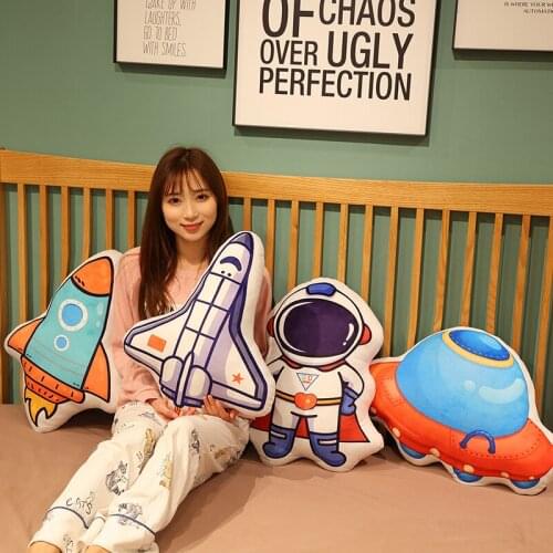 Decoration Cartoon Pillow Toys For Boys Kids Plush Toys Pillow Room Toys For sofa Bed Space man Toy Children Birthday Gifts