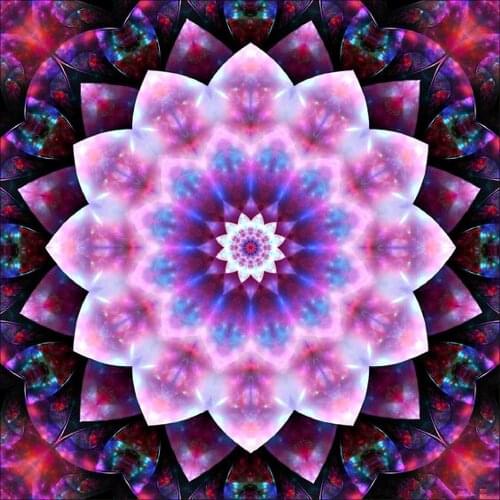 Mandala flower pattern 5D DIY full diamond cross stitch diamond mosaic home decoration