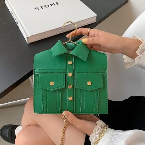 Harajuku Coat Design Handbag Womens Shoulder Bag Chains Clothes Shaped Crossbody Bags Hanger Funny Purse for Women Tote Bag