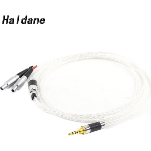 Haldane HIFI 3.5/2.5/4.4mm Balanced OCC Single Crystal Silver Headphone Upgrade Cable Cable For HD800 HD800S HD820 Headset Cable