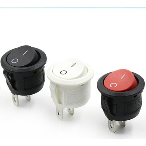 Push Button Circle Rocker Smart Switch Pin Position 250V Snap-in Light On Off On Smart Eletronics Switches Waterproof Cap Cover