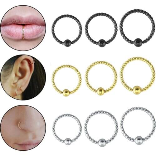 1 Pc Fashion Nose Ring Septum Ring Hoop Cartilage Tragus Helix Small Piercing Nose Ring For Women Accessories New Nose Ring