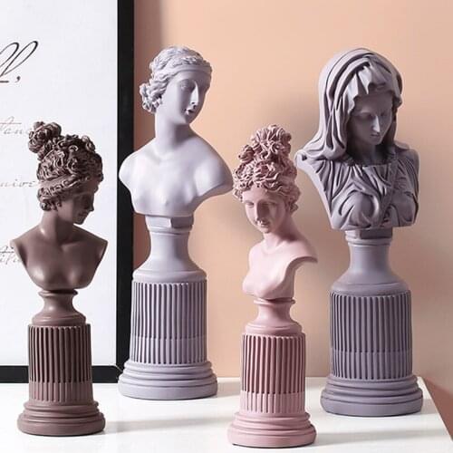Nordic Creative Plaster Sculpture & Statue Resin Ornaments Home Decoration Accessories Living Room Display Crafts Office Decor