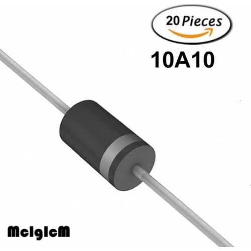 MCIGICM 20pcs Rectifier Diode 10A 1000V R-6 10A10