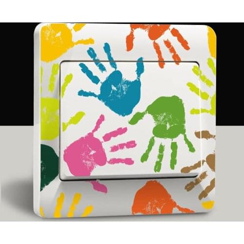 Light Switch Sticker Cute Animals Elephant Cat Panda Giraffe Remoable Wall Sticker For Kids Baby Nursery Home Decor Decal Murla