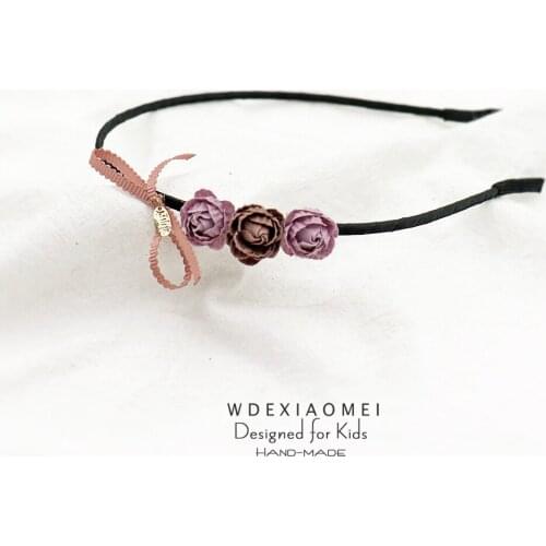 Fashion Girls Woman Hair Accessories flowers Bow Headband Elegant Handmade Korean Tiny Floral HairBands Hair Hoop Kids Headwear
